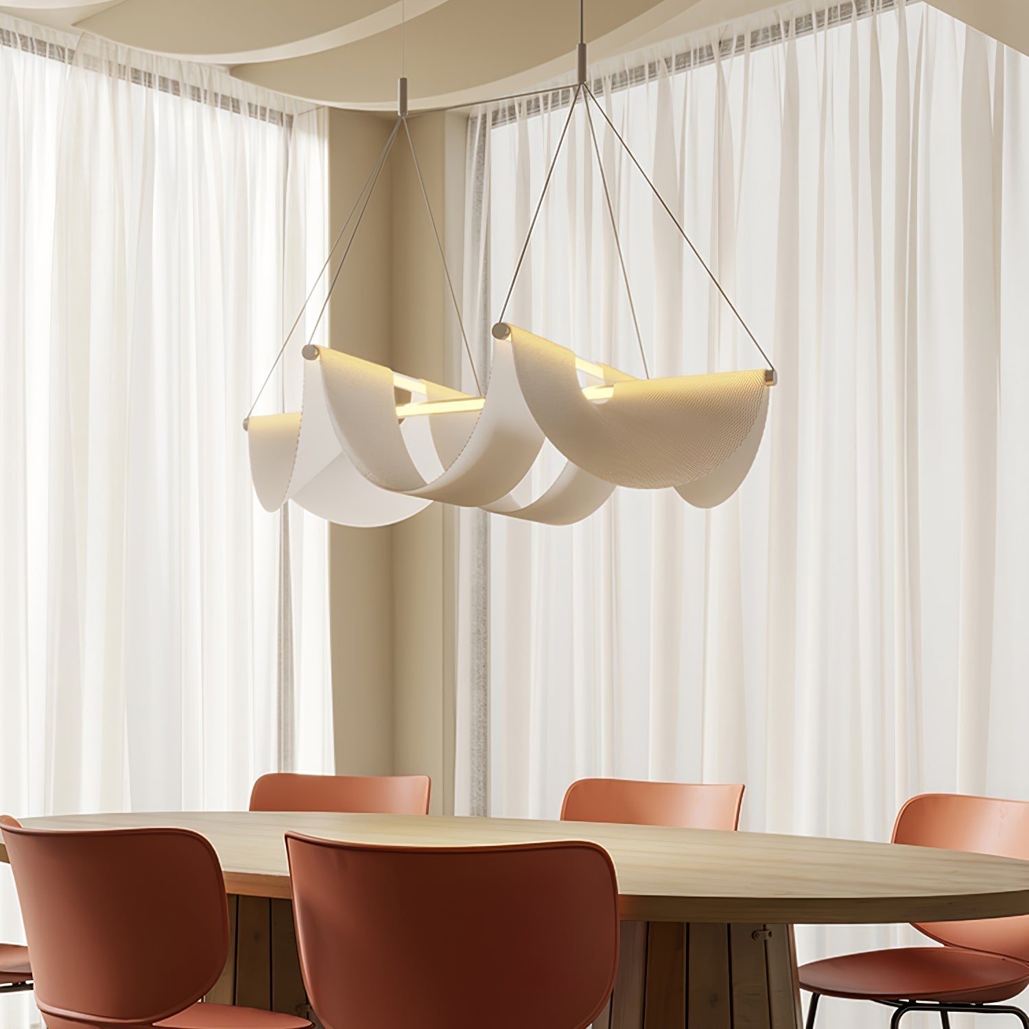 Covela Postmodern Luxury Ribbon Pendant Lamp - Neutralighting