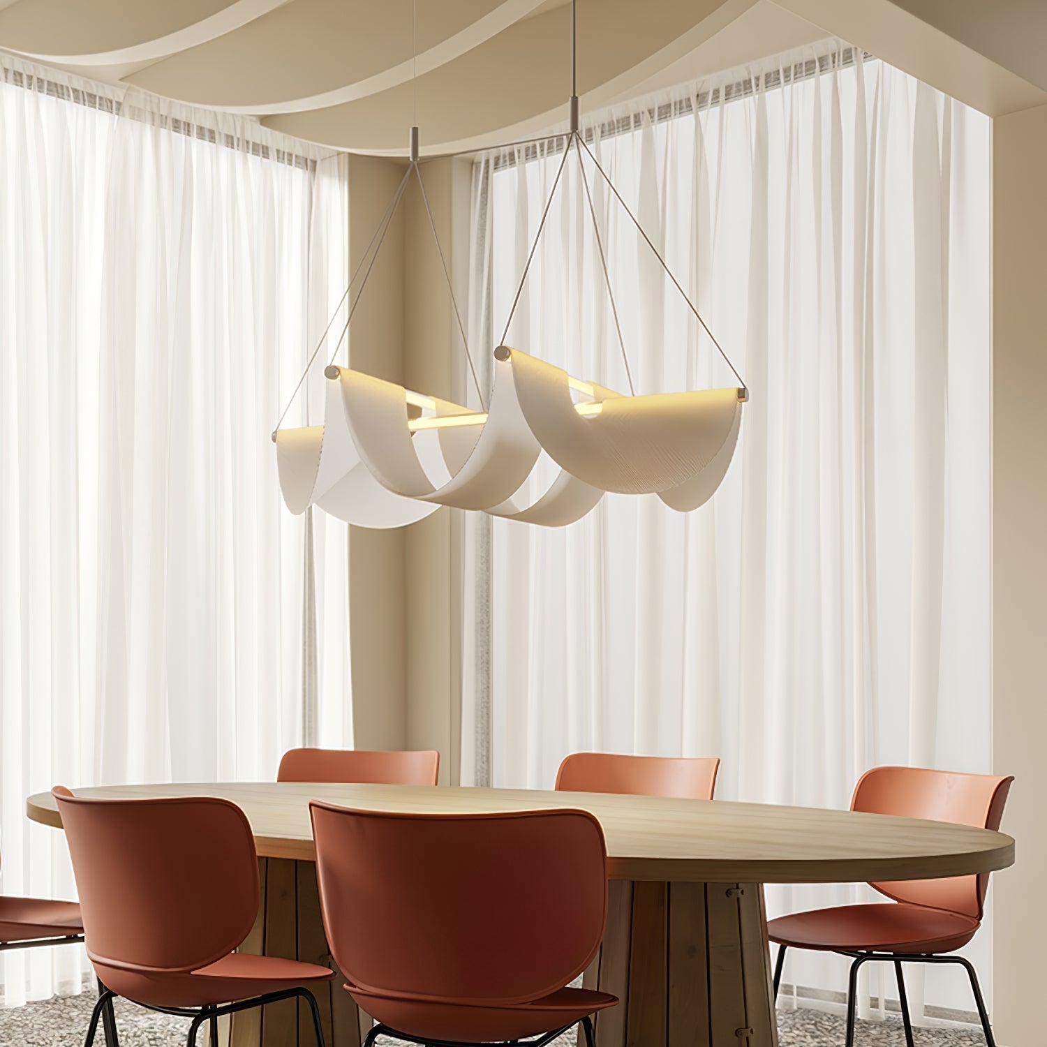 Covela Postmodern Luxury Ribbon Pendant Lamp - Neutralighting