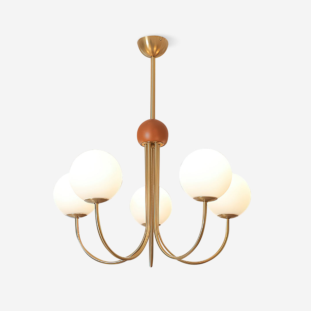 Candil Lustre moderne en laiton et verre globe - Neutralighting