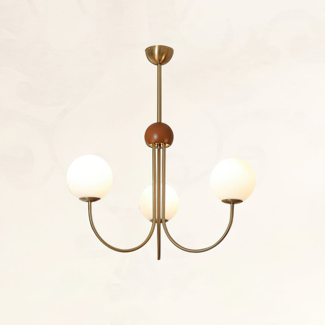 Candil Lustre moderne en laiton et verre globe - Neutralighting
