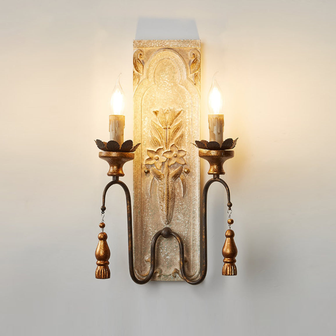 Elsoris Postmodern Luxury Wooden Metal Wall Lamp - Lamp Copper