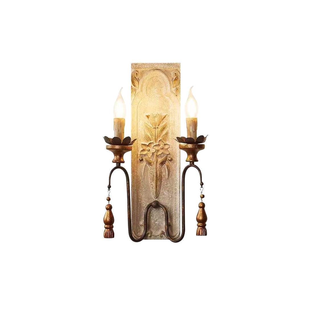 Elsoris Postmodern Luxury Wooden Metal Wall Lamp - Lamp Copper
