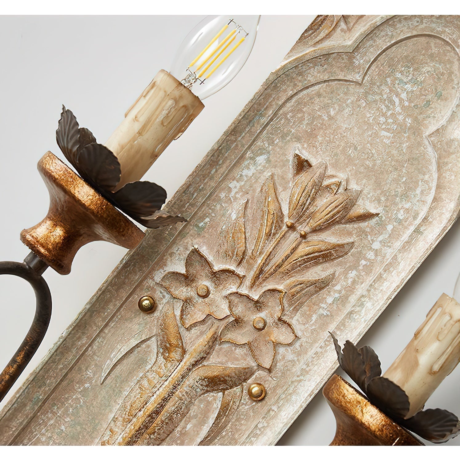 Elsoris Postmodern Luxury Wooden Metal Wall Lamp - Lamp Copper