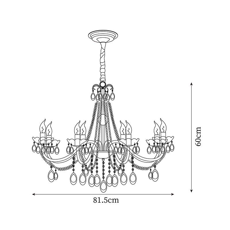 Elysion Lustra Chandelier Cristal Doré Élégant - Neutralighting