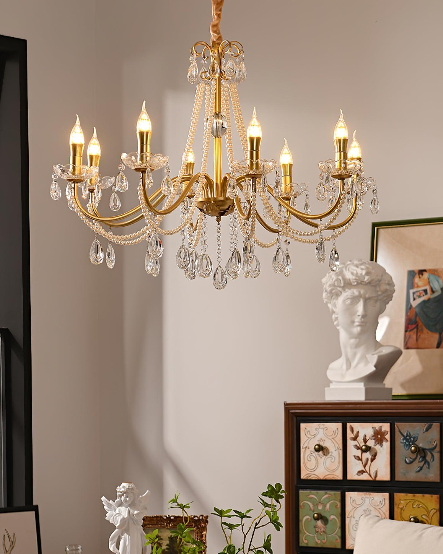 Elysion Lustra Chandelier Cristal Doré Élégant - Neutralighting