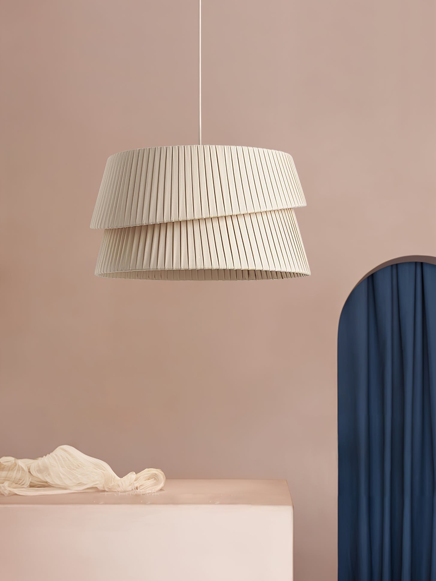 Ilira Lampe Pendante Tissu Twist Élégance Premium - Neutralighting