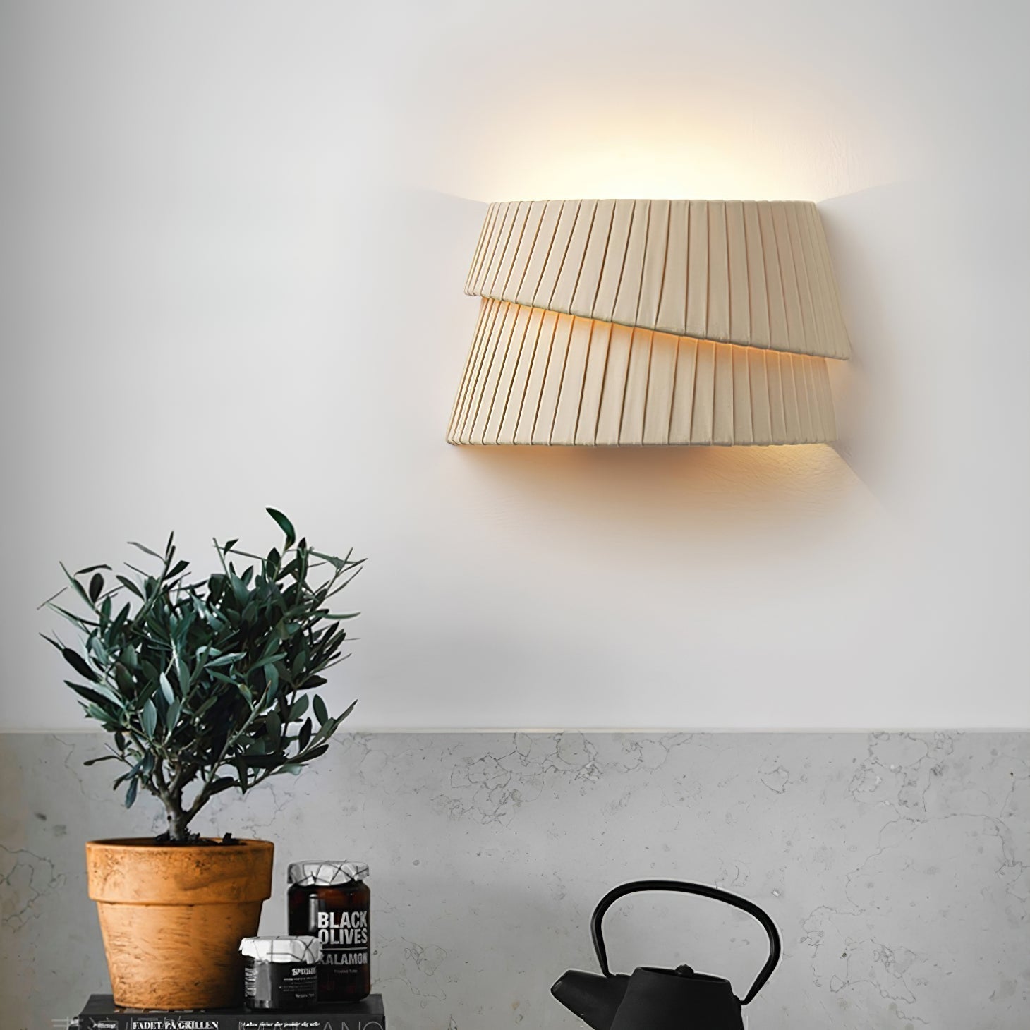 Cevelarae Applique Murale Tissu Art Nordic Twist Premium - Neutralighting