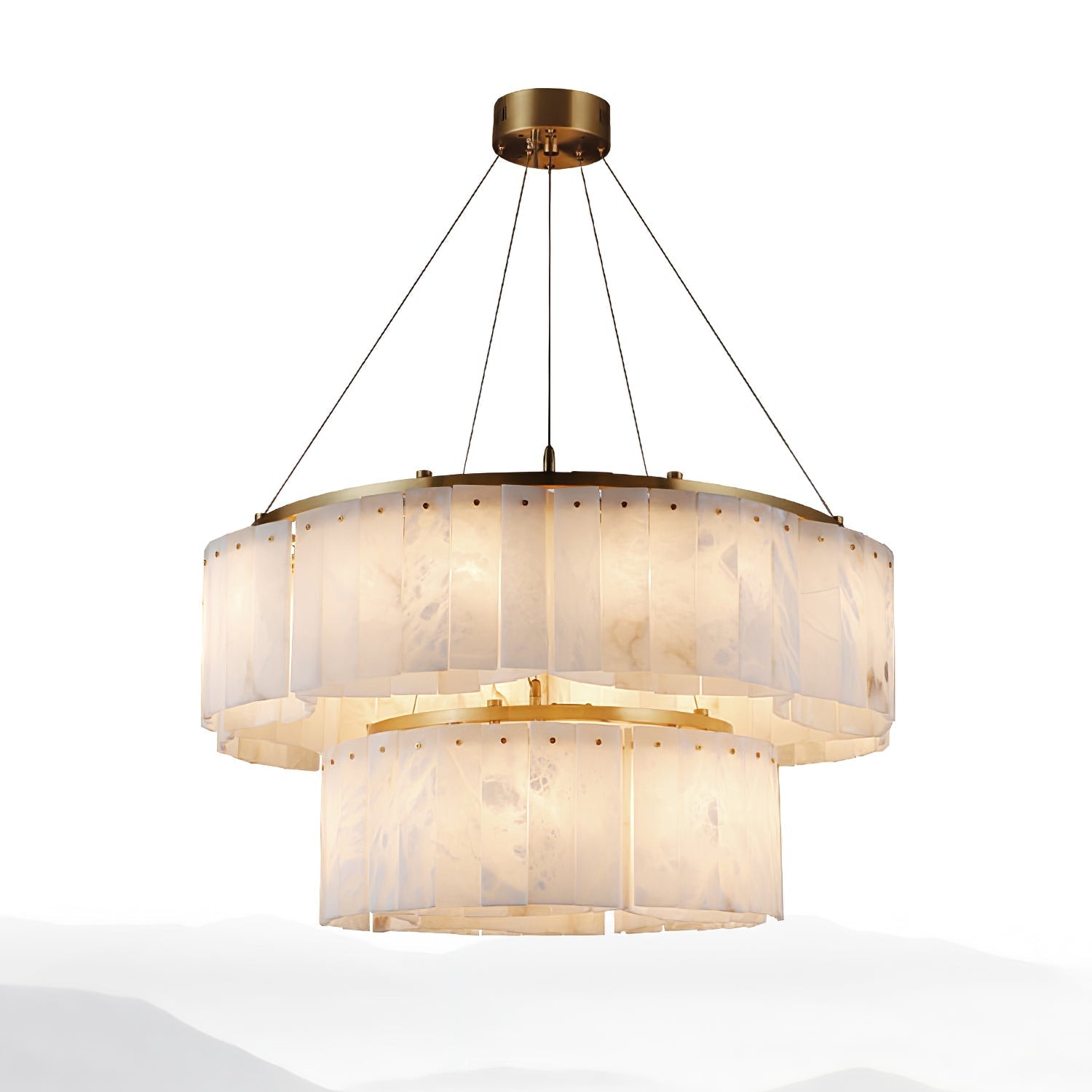 Ilveliel Double Tier Alabaster Pendant Light - Letslighting