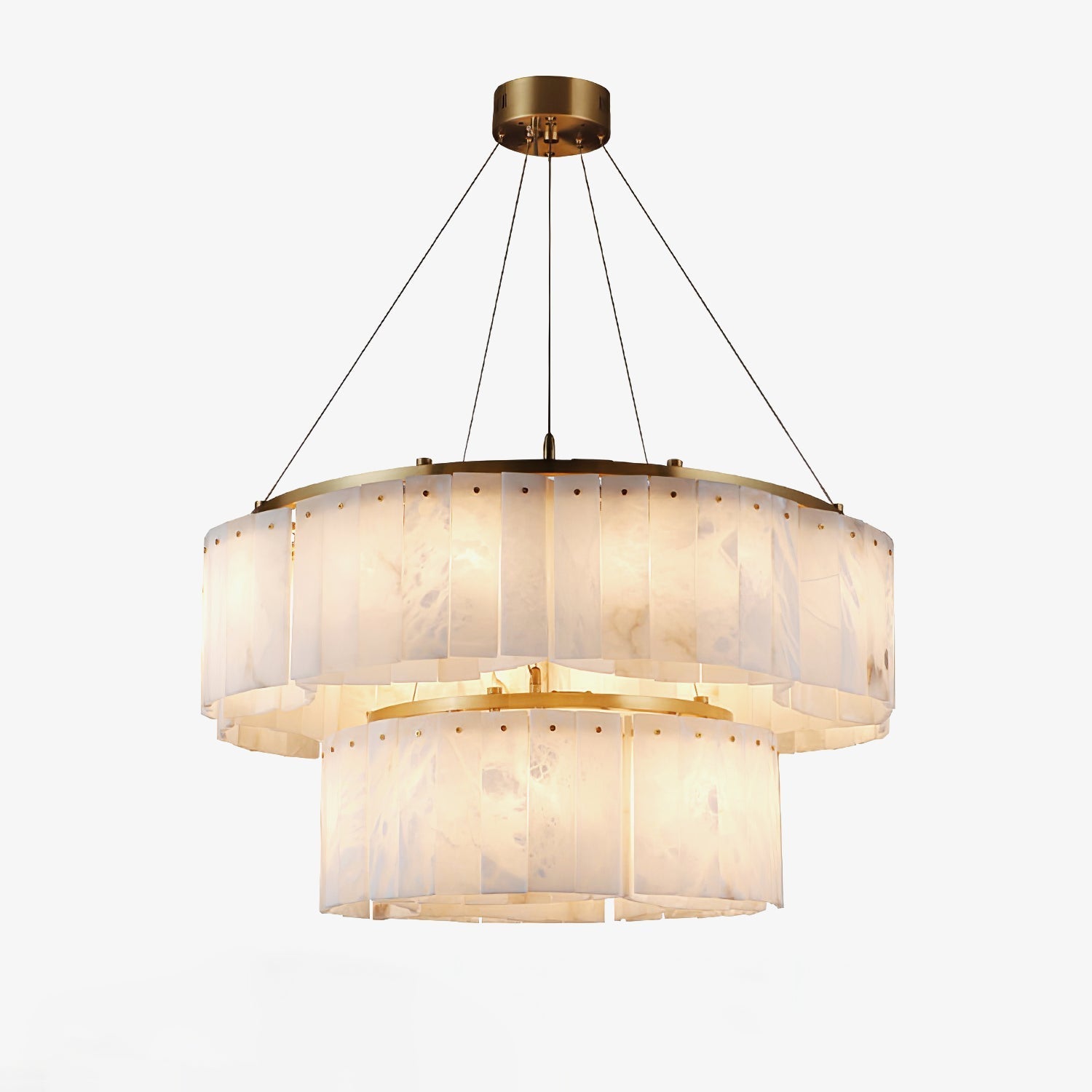 Ilveliel Double Tier Alabaster Pendant Light - Letslighting