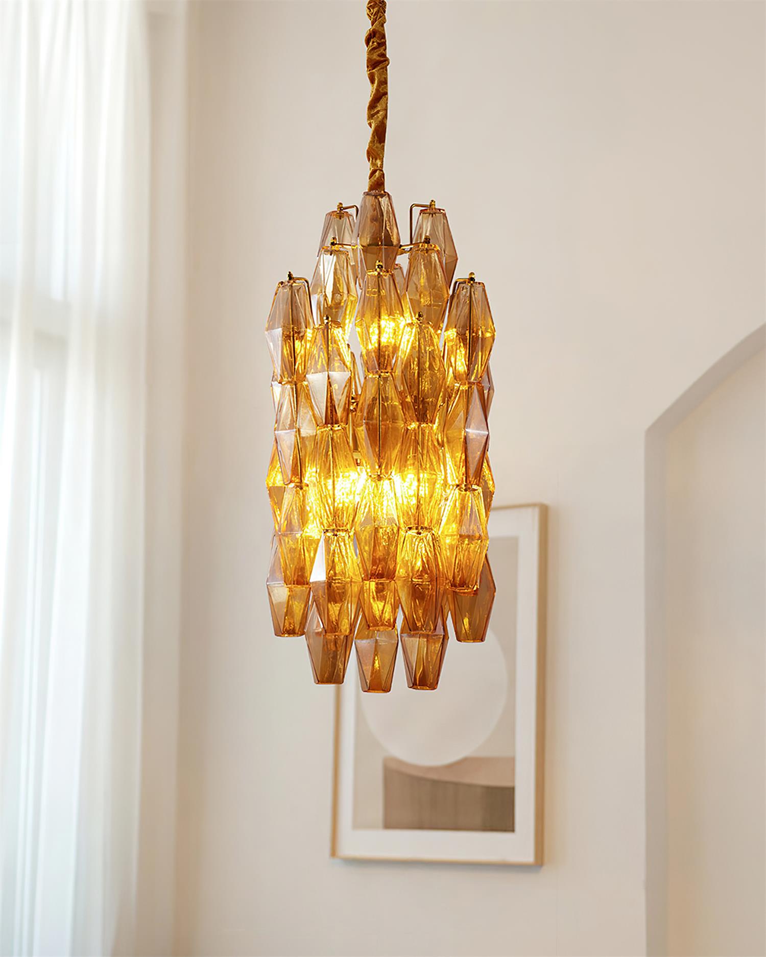 Velthra Suspension en Verre Facetté Luxueux - Neutralighting