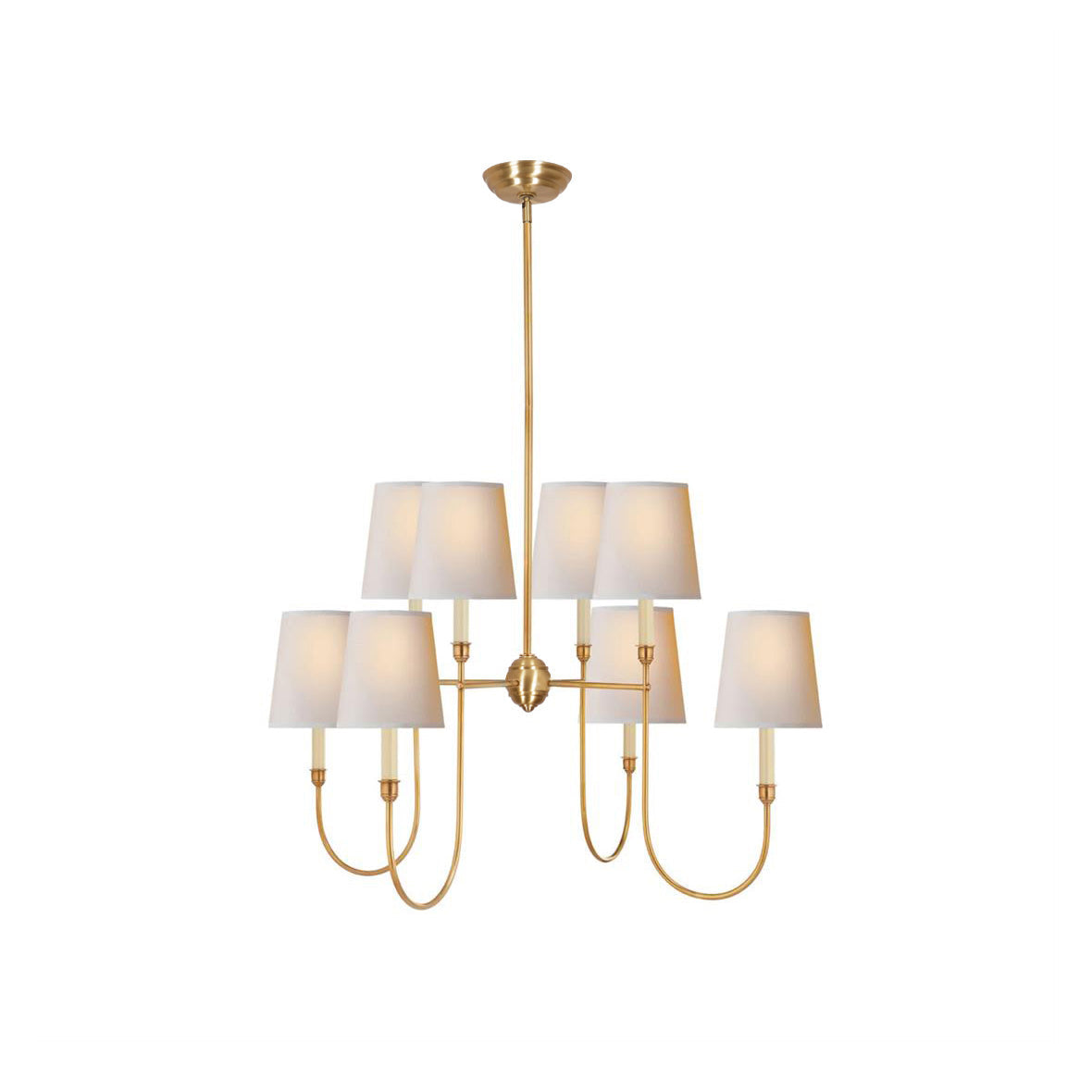 Talia Lustre de Luxe en Laiton et Tissu - Neutralighting