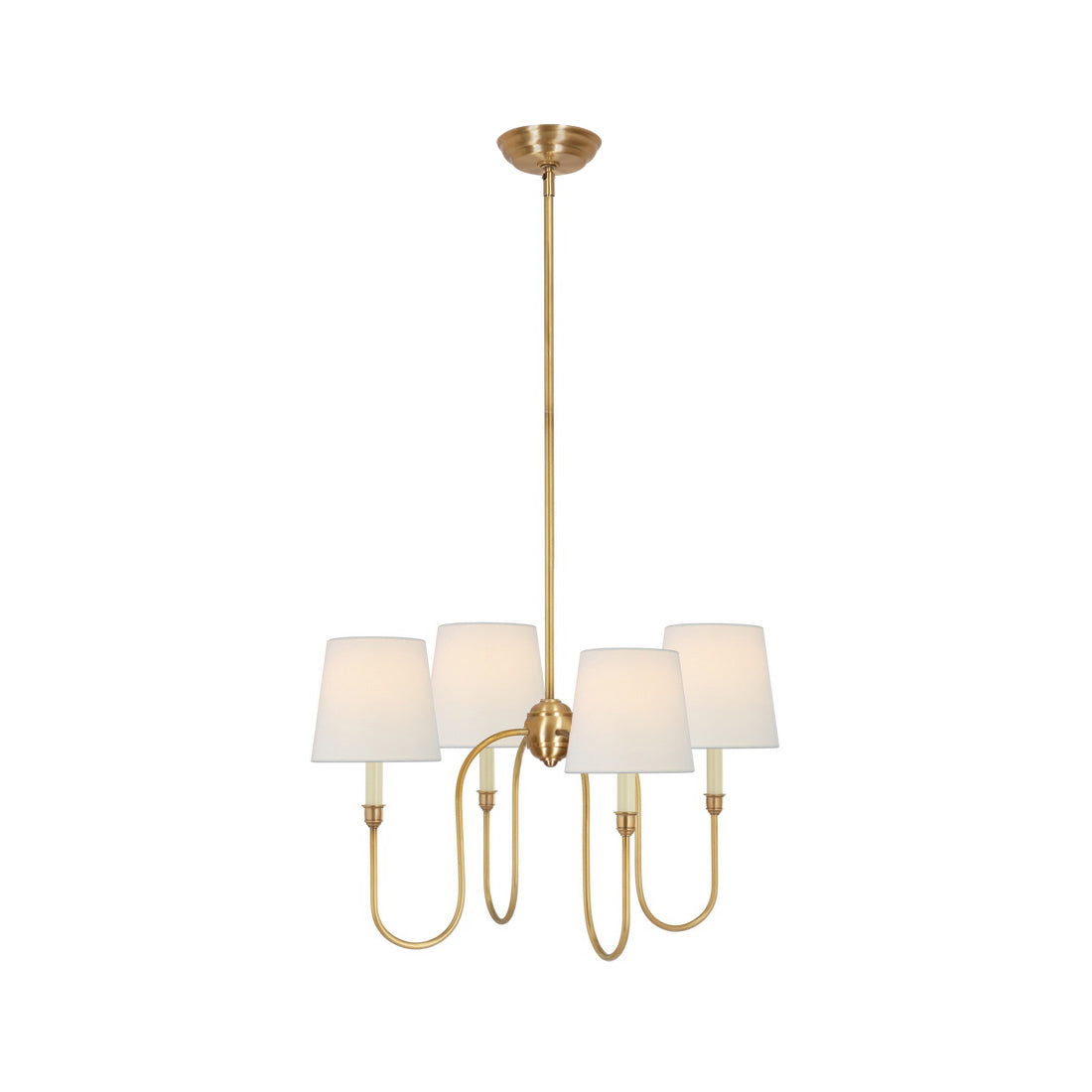 Talia Lustre de Luxe en Laiton et Tissu - Neutralighting