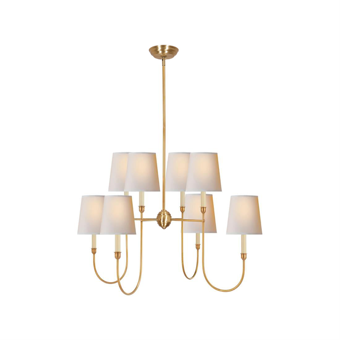 Talia Lustre de Luxe en Laiton et Tissu - Neutralighting
