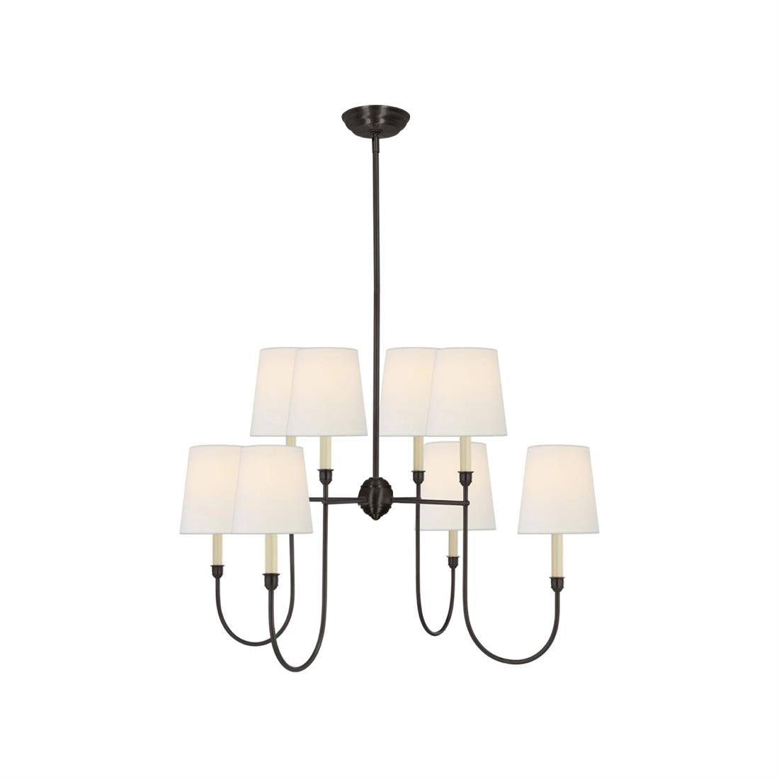 Talia Lustre de Luxe en Laiton et Tissu - Neutralighting