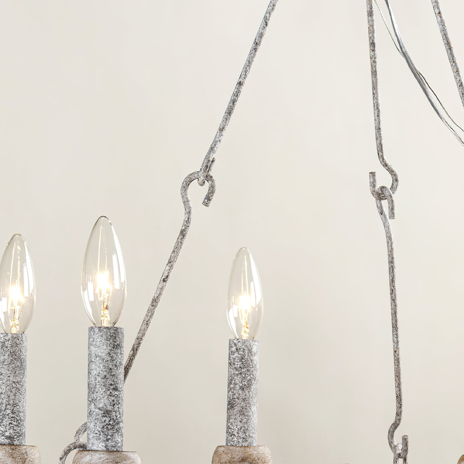 Mysilora Vintage Industrial Wheel Wood Metal Chandelier - Lamp Copper