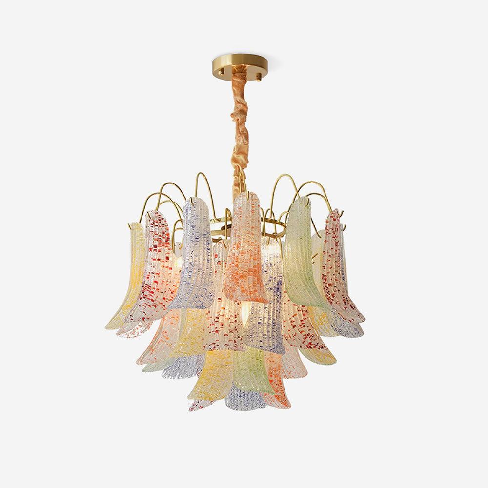 Clarity Chandelier Moderne en Verre Coloré - Neutralighting
