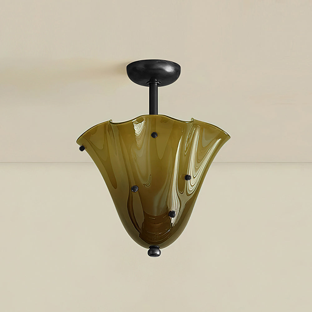 Eldis Lampe Plafond Semi-Encastrée en Verre Murano - Neutralighting