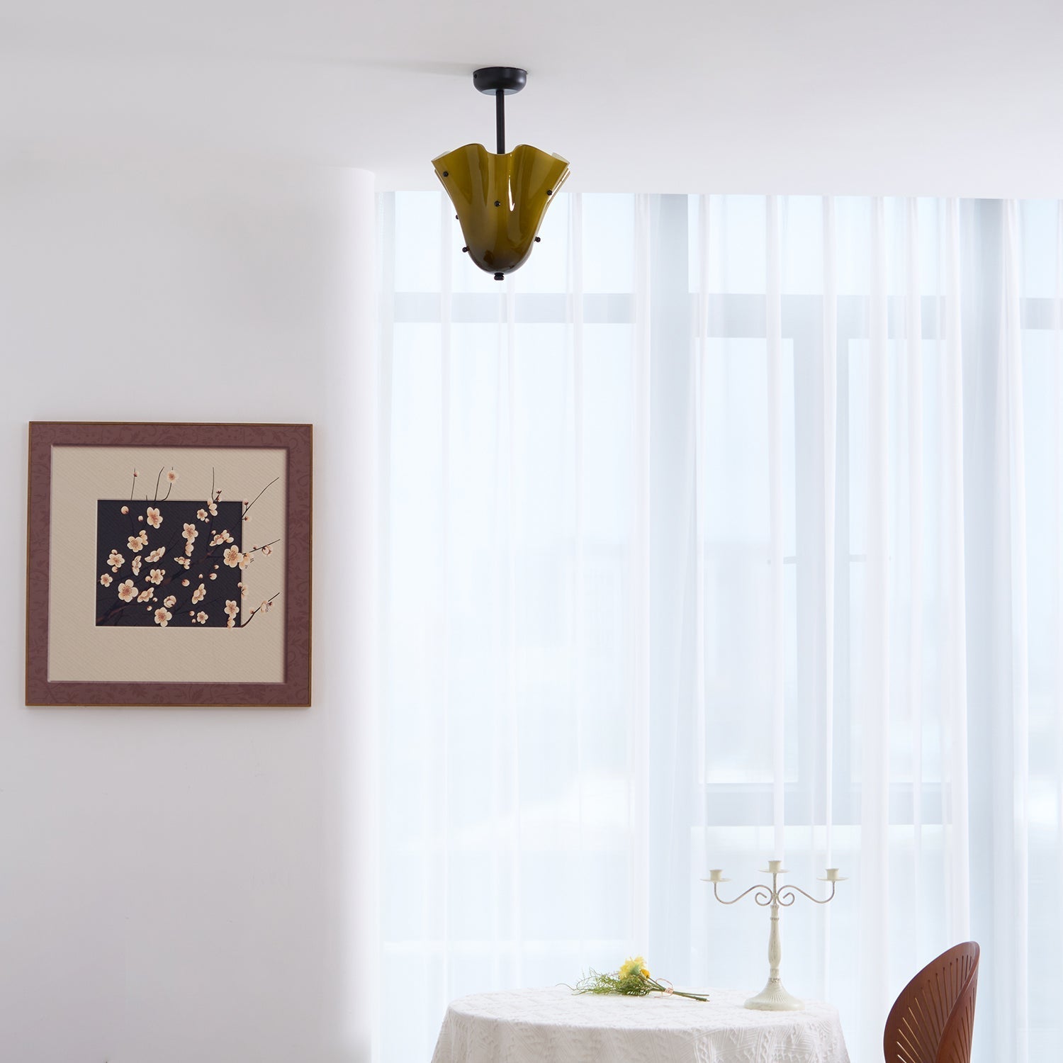 Eldis Lampe Plafond Semi-Encastrée en Verre Murano - Neutralighting