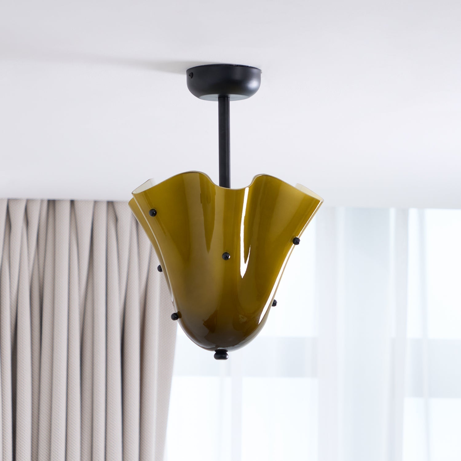Eldis Lampe Plafond Semi-Encastrée en Verre Murano - Neutralighting