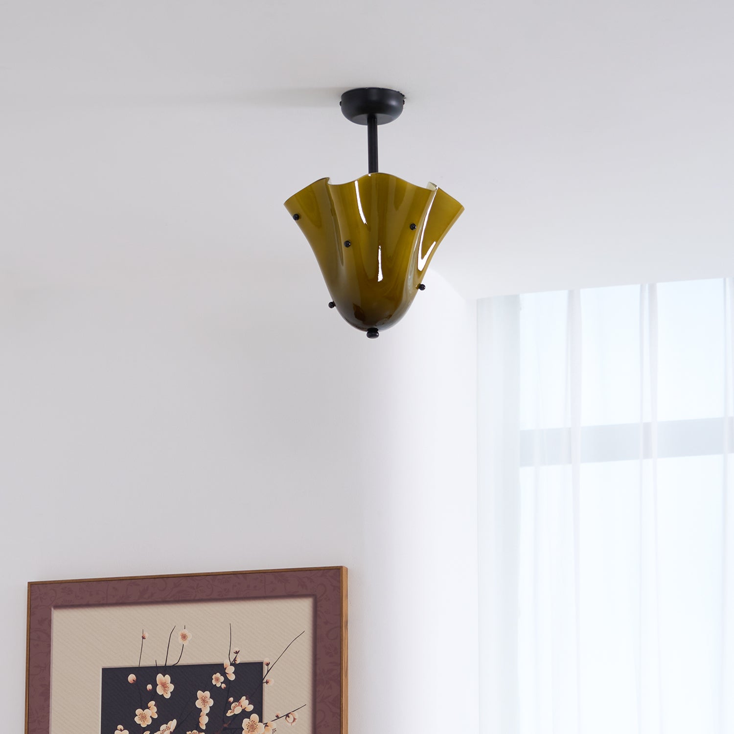Eldis Lampe Plafond Semi-Encastrée en Verre Murano - Neutralighting