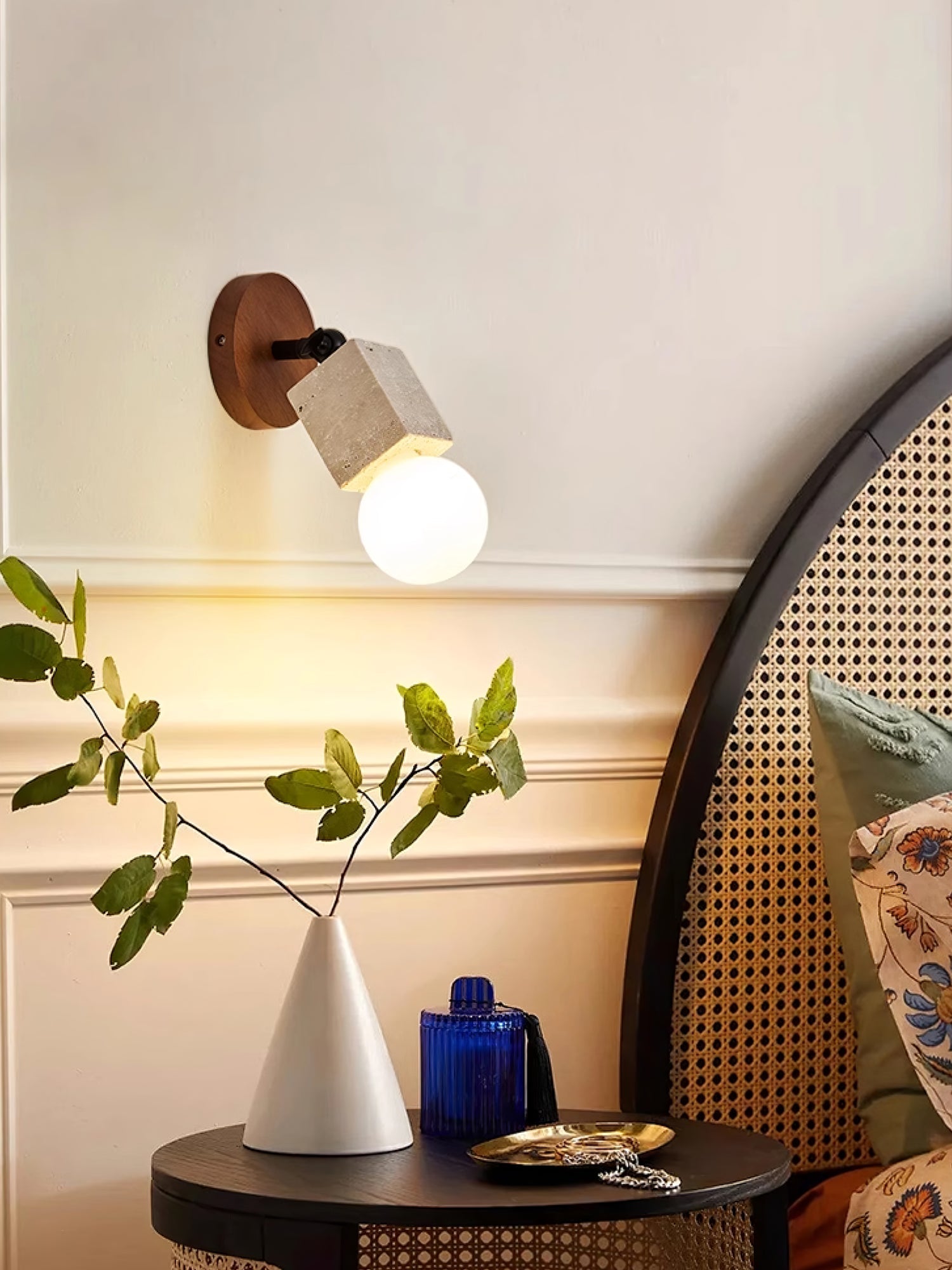 Zarinila Cylindrique-Tube Travertin Luminaire Mural - Neutralighting