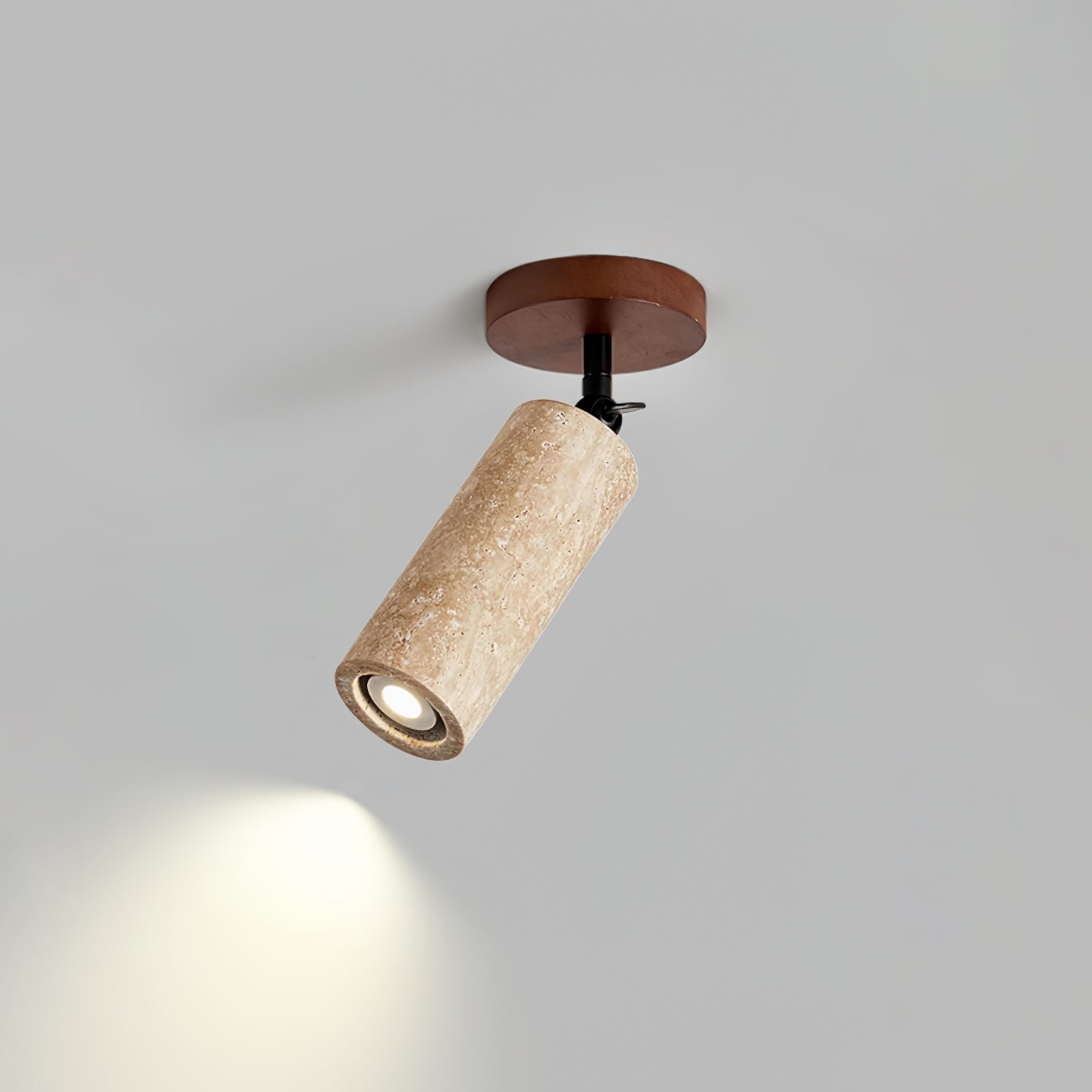 Zarinila Cylindrique-Tube Travertin Luminaire Mural - Neutralighting