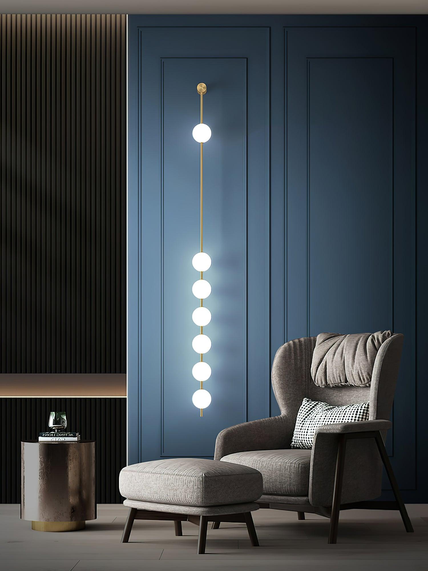 Lustra Applique Murale Sphères Verticales Laiton - Neutralighting