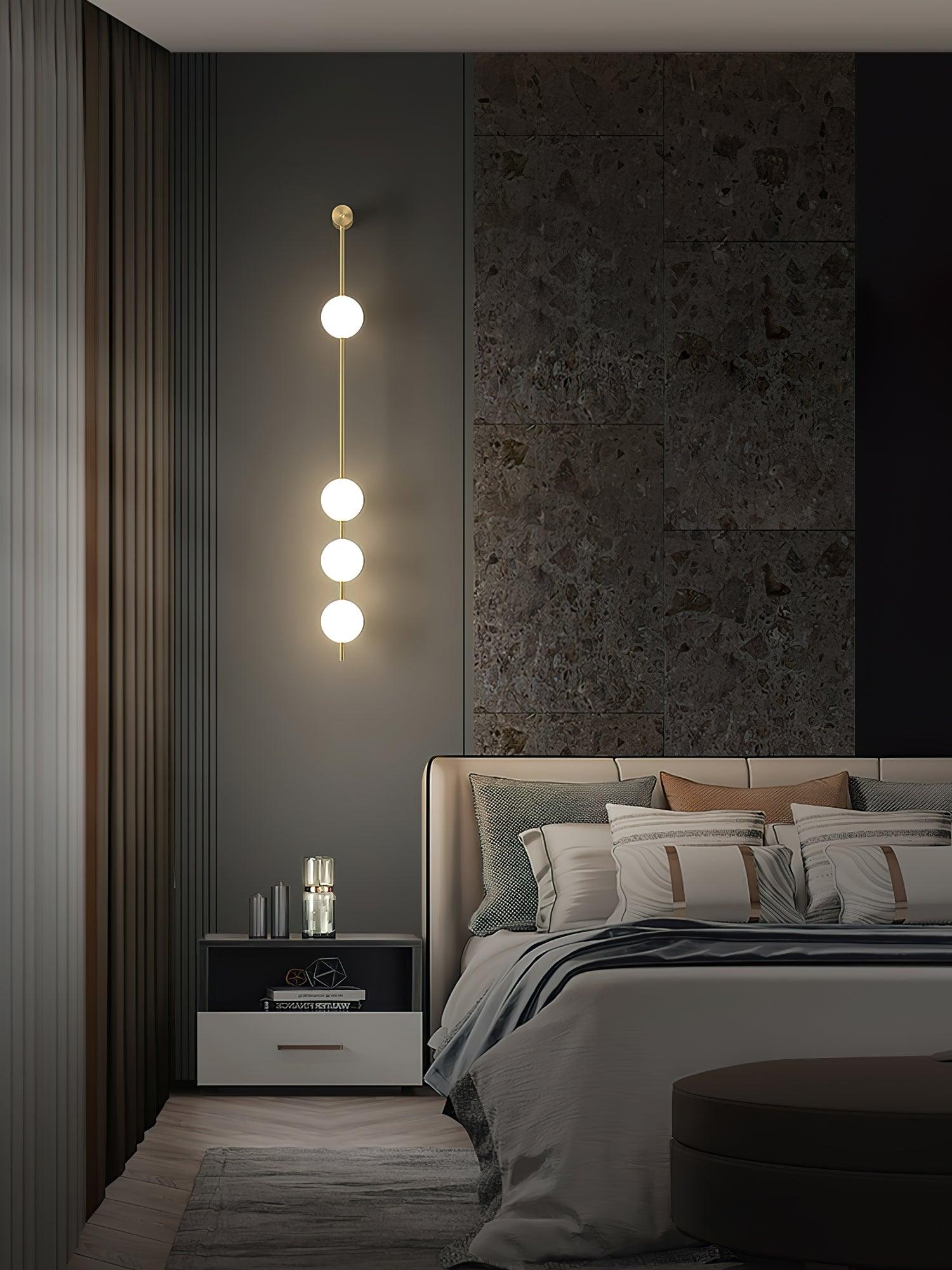 Lustra Applique Murale Sphères Verticales Laiton - Neutralighting