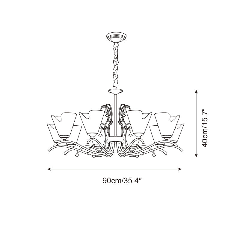 Givona Lustre en Verre Floral - Neutralighting