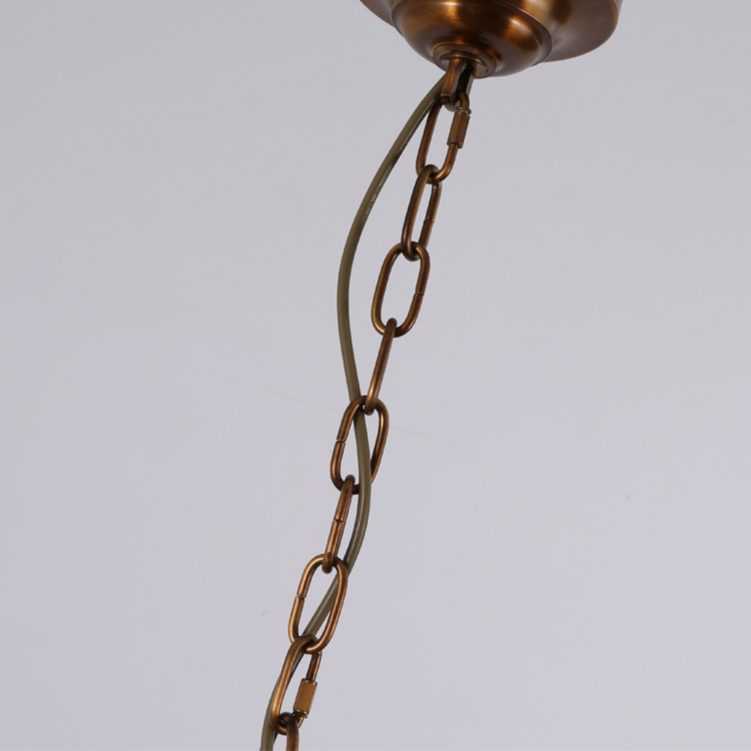 Evzorira Vintage Industrial Luxury Glass Crystal Chandelier - Lamp Copper
