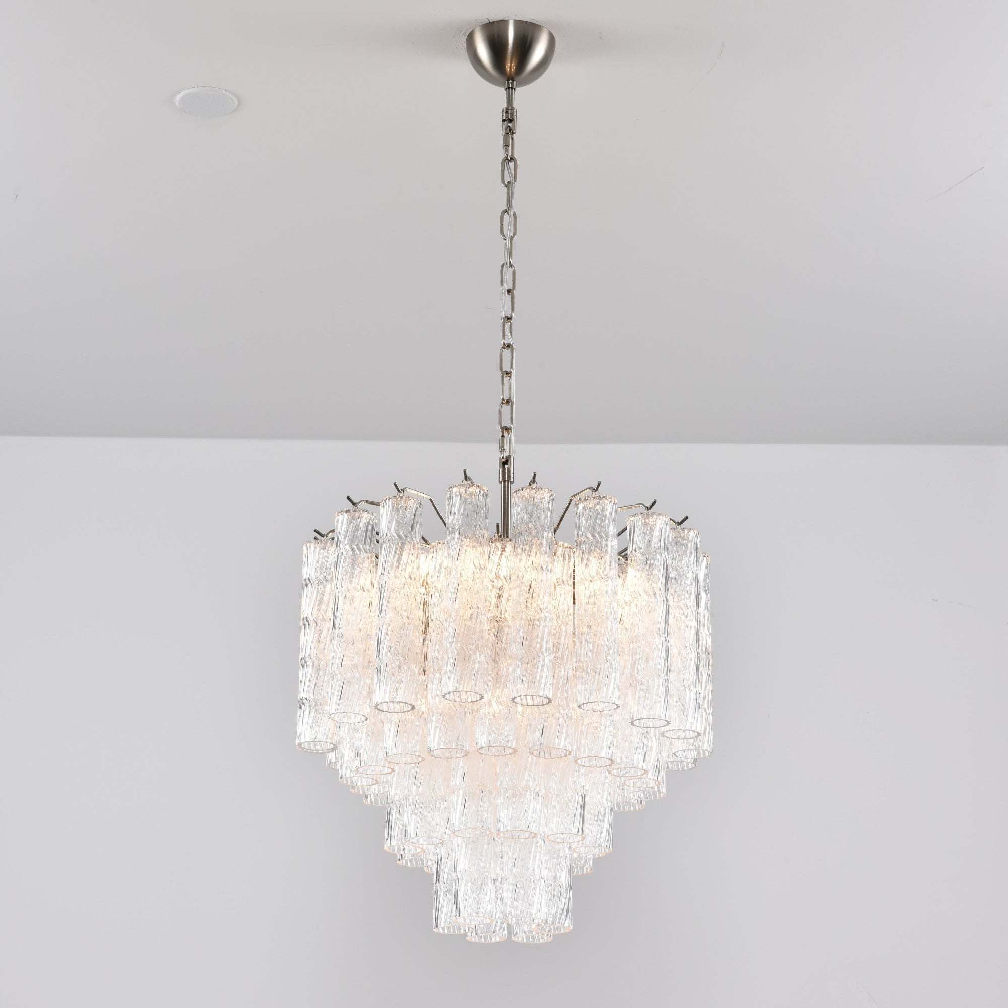 Aurora Chandelier Murano Glass Tiered Cascading Waves - Letslighting