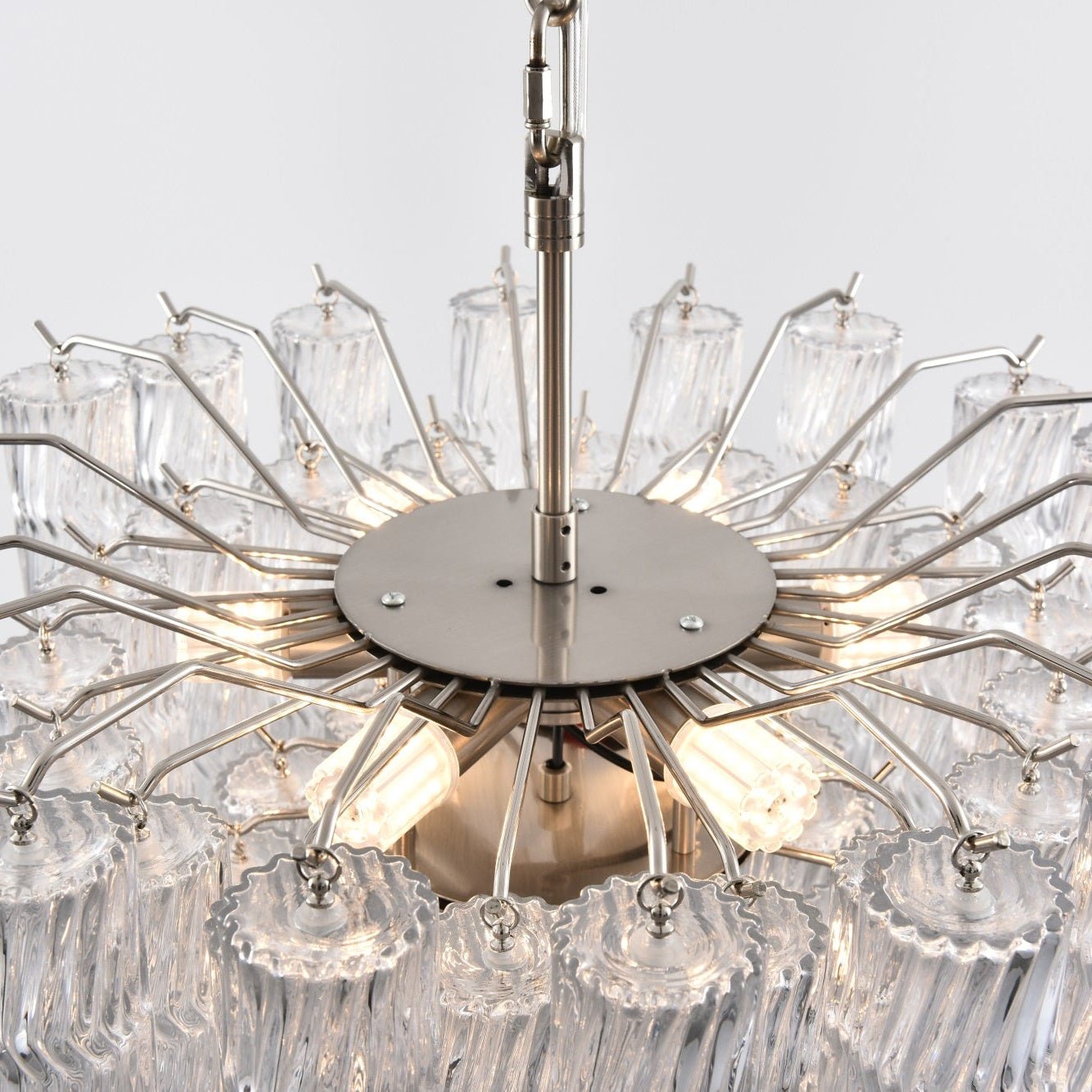 Aurora Chandelier Murano Glass Tiered Cascading Waves - Letslighting
