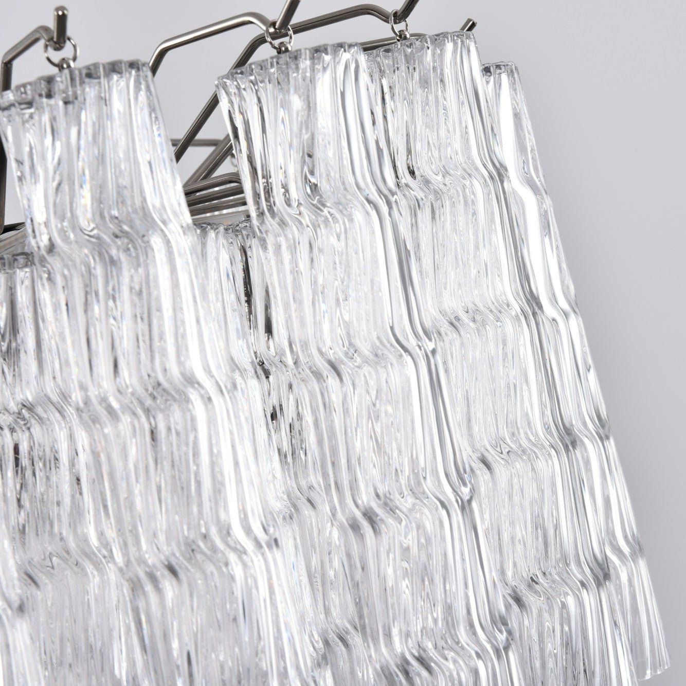 Aurora Chandelier Murano Glass Tiered Cascading Waves - Letslighting