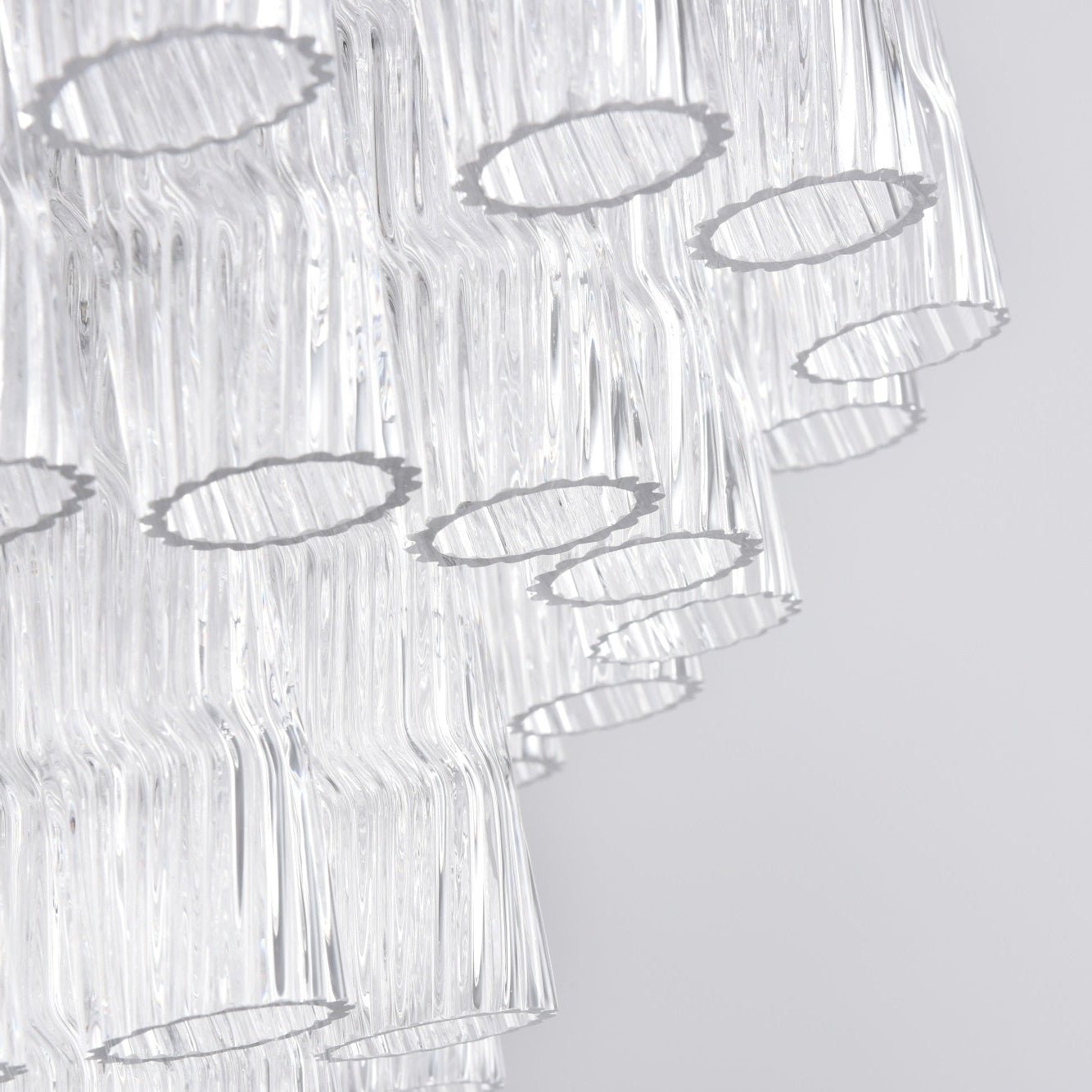Aurora Chandelier Murano Glass Tiered Cascading Waves - Letslighting