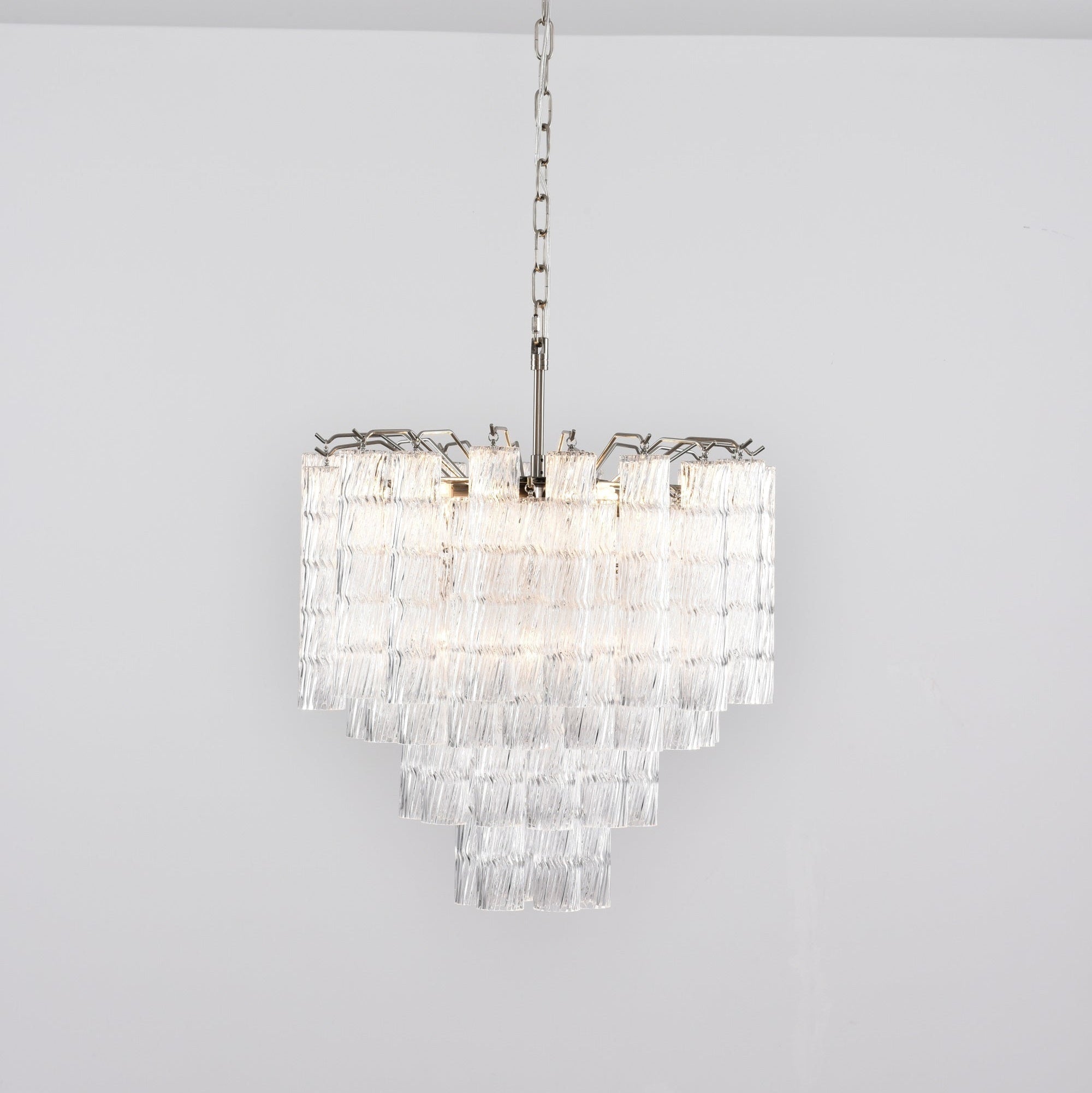 Aurora Chandelier Murano Glass Tiered Cascading Waves - Letslighting