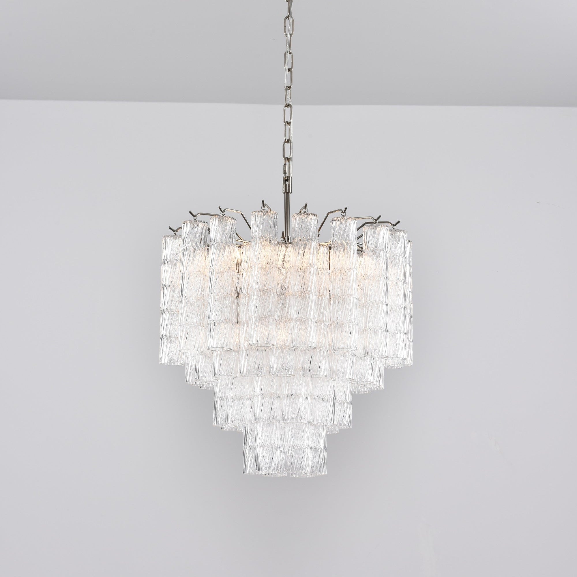 Aurora Chandelier Murano Glass Tiered Cascading Waves - Letslighting