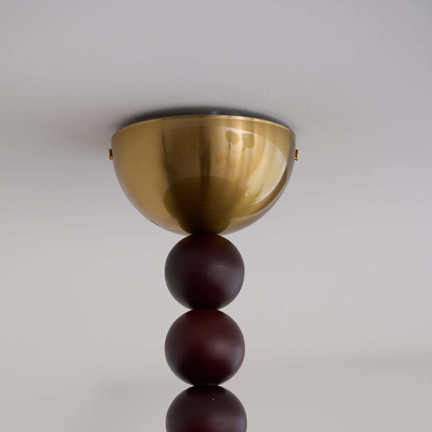Yeste Plafonnier couleur noyer et imitation albâtre blanche