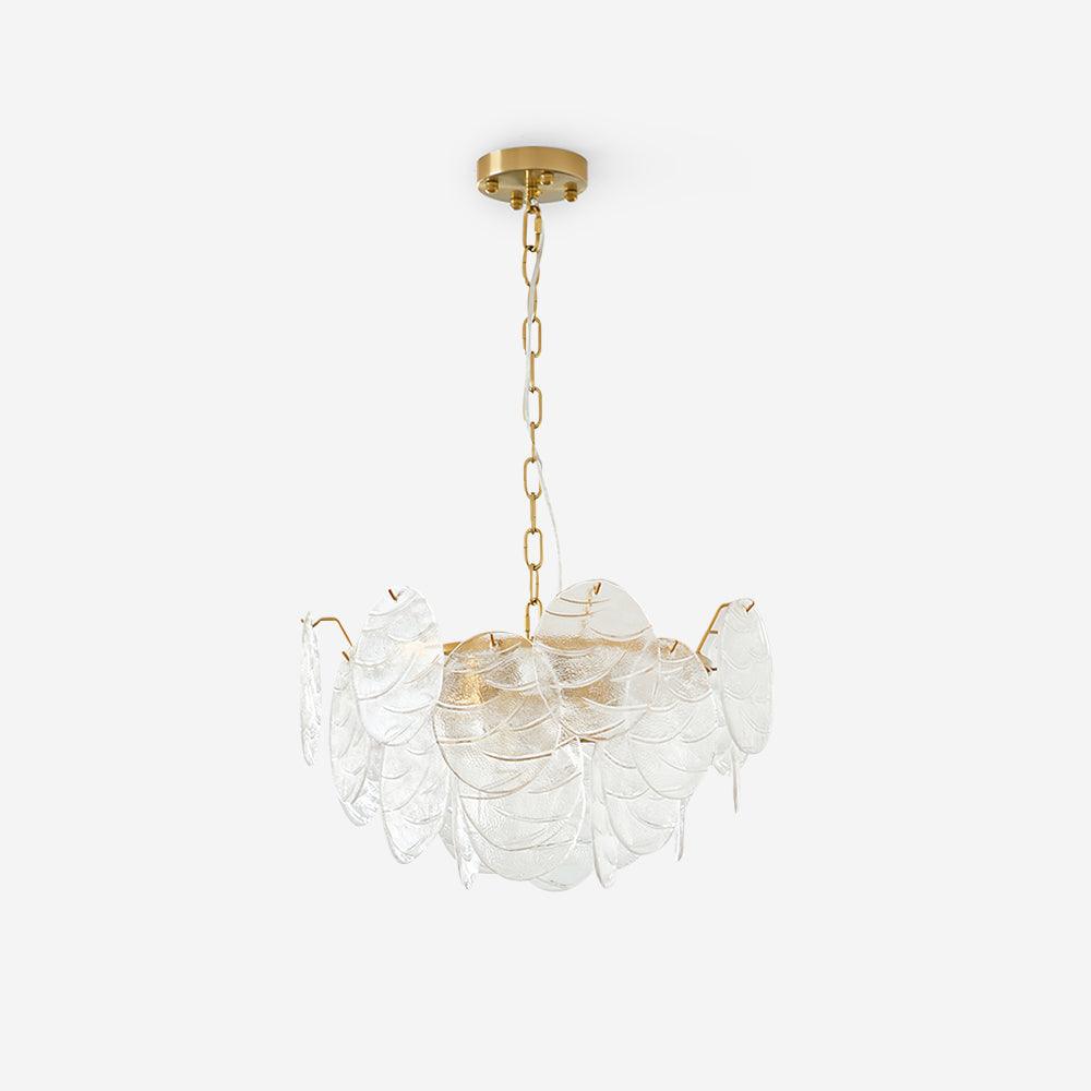 Lustrous Chandelier Victorien en Verre Finition Dorée - Neutralighting