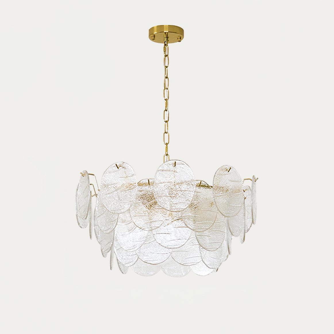 Lustrous Chandelier Victorien en Verre Finition Dorée - Neutralighting