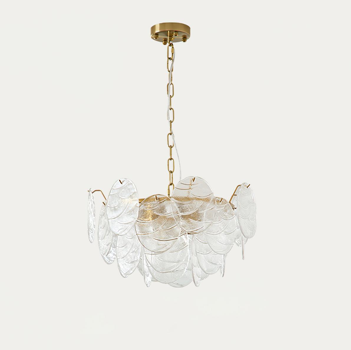 Lustrous Chandelier Victorien en Verre Finition Dorée - Neutralighting