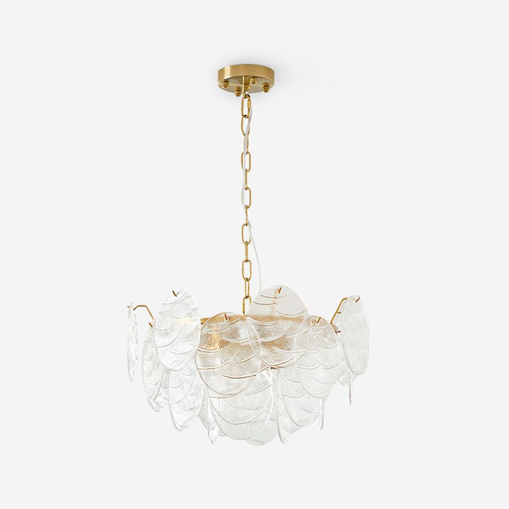 Lustrous Chandelier Victorien en Verre Finition Dorée - Neutralighting