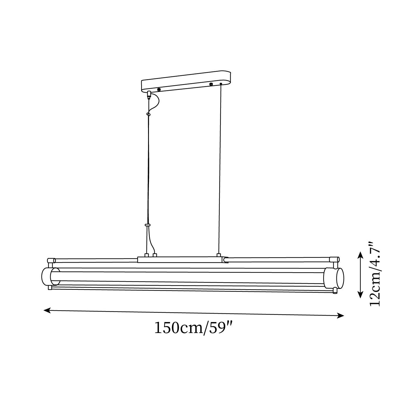 Vidalite LED Lampe Pendante Linéaire Élégante Moderne - Neutralighting