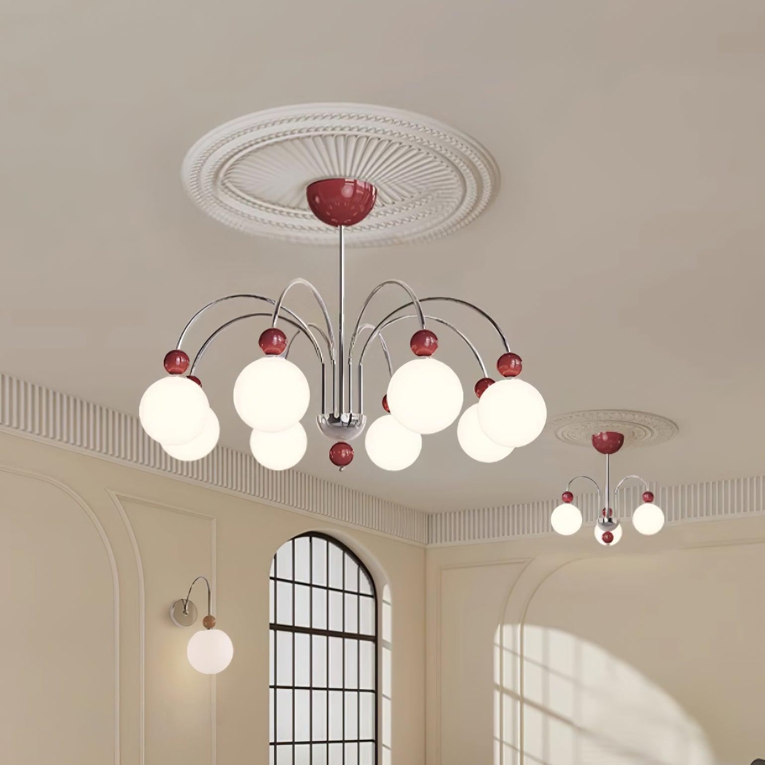 Vierra Lustra Lustre Carisa Rouge Vert Moderne - Neutralighting
