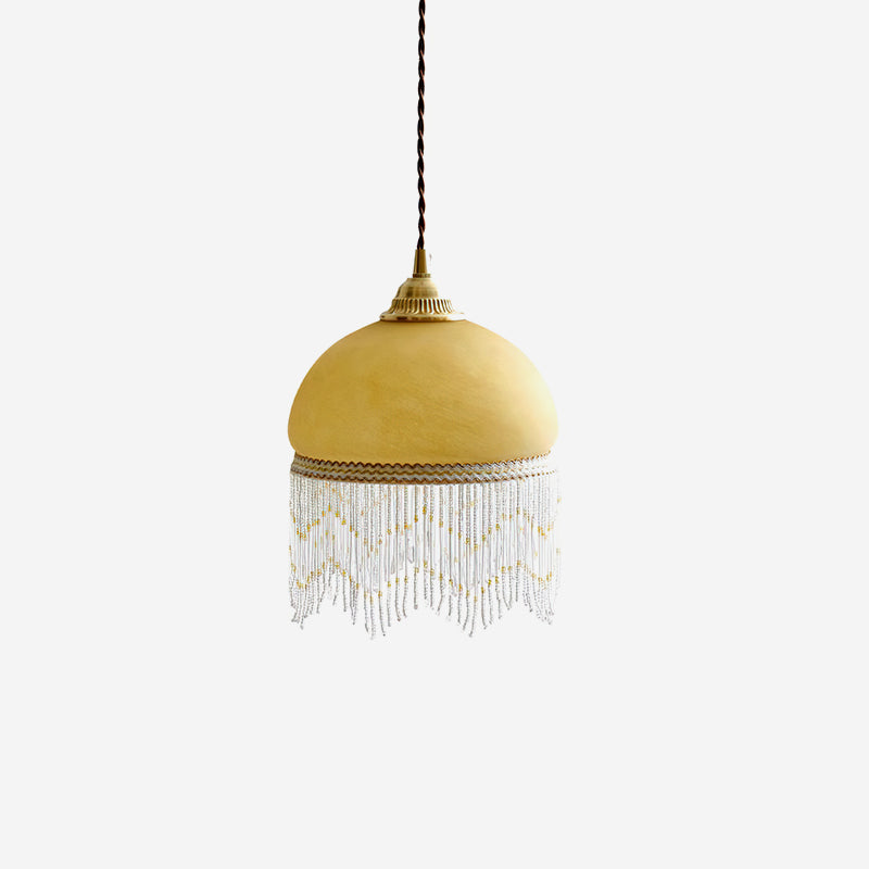 Vili Suspension Lampe à Franges à Pompon Dôme Perlé - Neutralighting