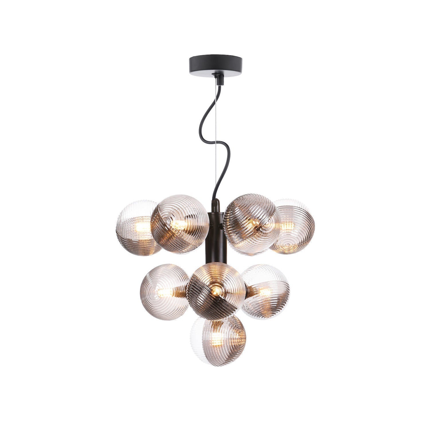 Alnorel 10-light Individual Creativity Metal Glass Chandelier - Lamp Copper