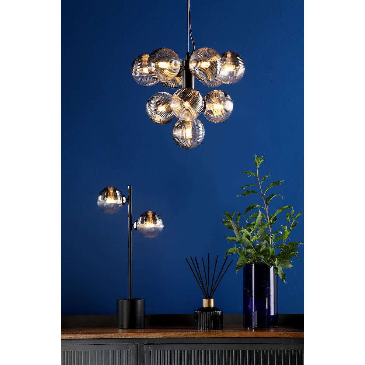 Alnorel 10-light Individual Creativity Metal Glass Chandelier - Lamp Copper