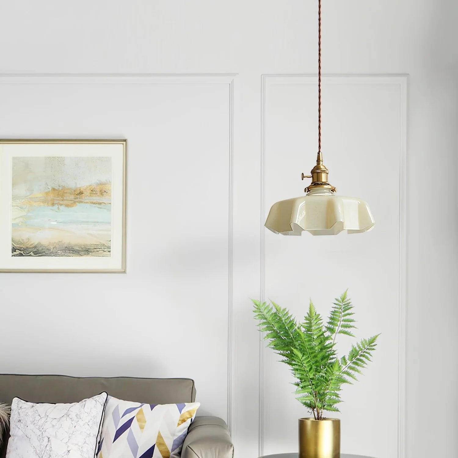 Valentina Vintage LED Suspension Métal/Verre Chambre À Coucher - Neutralighting
