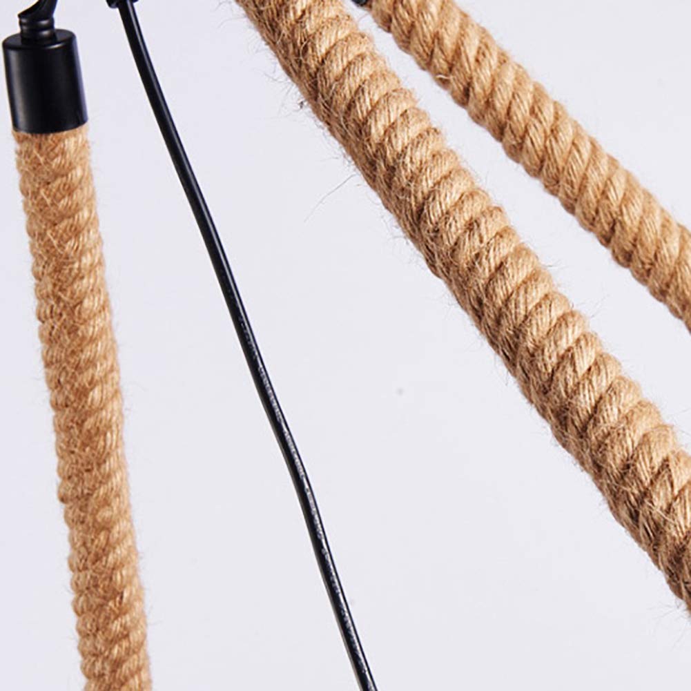 Epoch Suspension LED Industrielle Métal Noir/Corde Café/Bar - Neutralighting