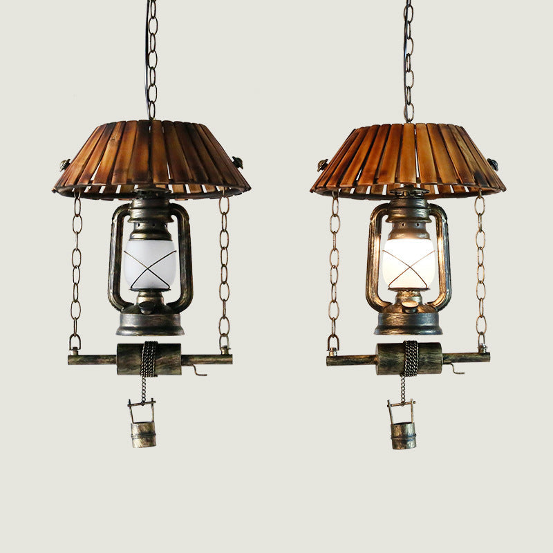 Silva Vintage LED Suspension Design Bambou Chambre À Coucher - Neutralighting