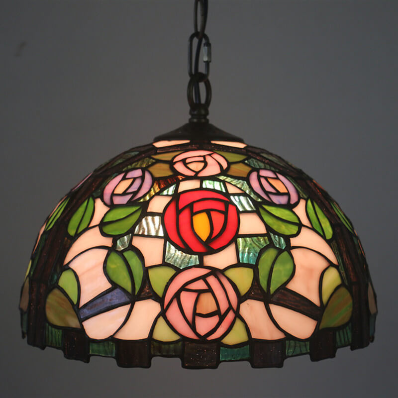 Tiffany Vintage LED Suspension Métal Verre Salon - Neutralighting
